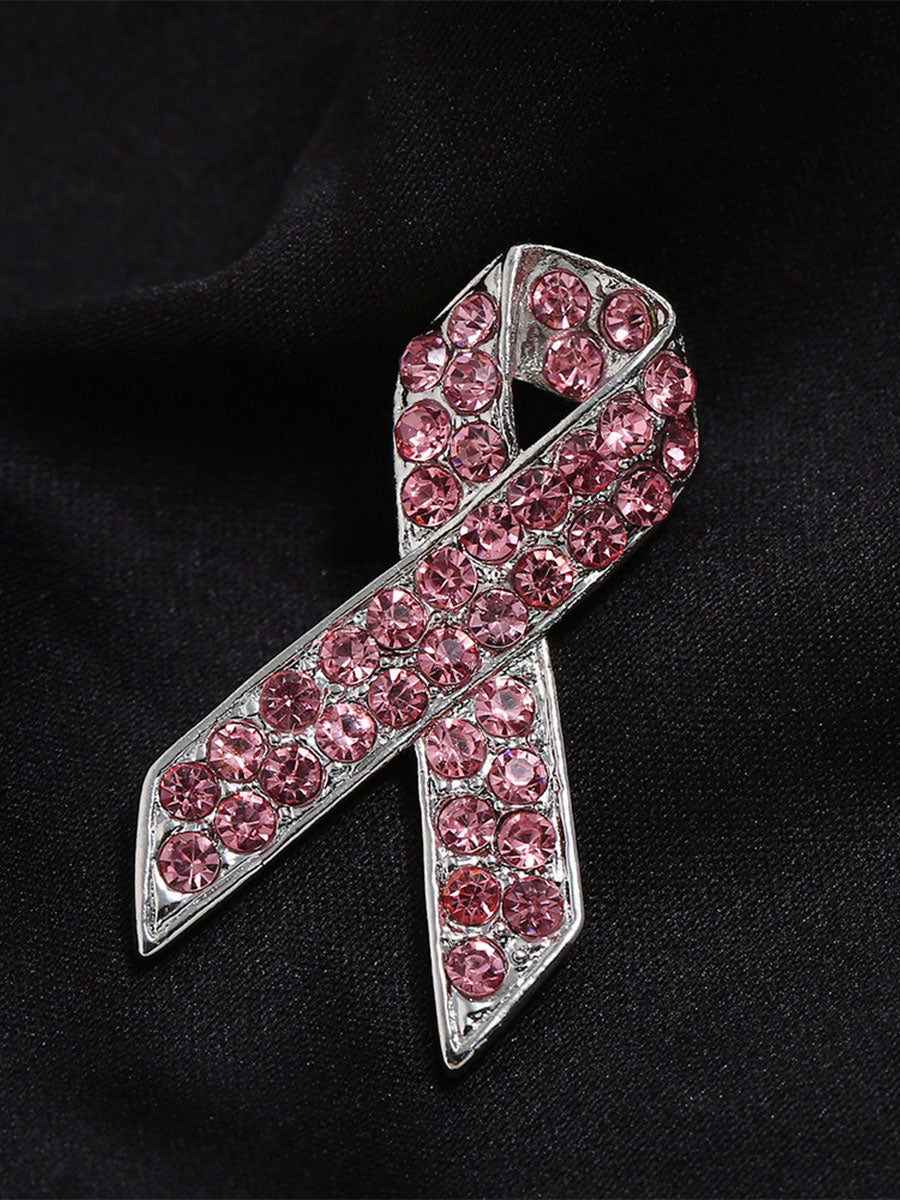 Women's breast cancer pink brooch gracestitchs