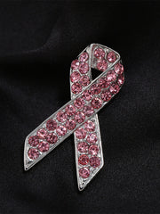 Women's breast cancer pink brooch gracestitchs