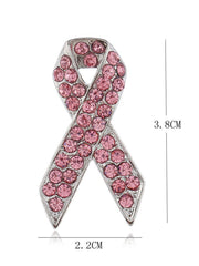 Women's breast cancer pink brooch gracestitchs