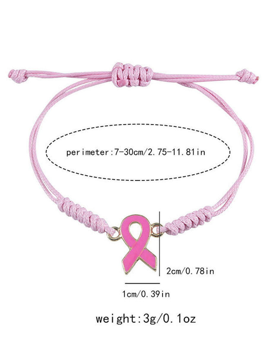 Women's Breast Cancer Pink Adjustable Bracelet gracestitchs