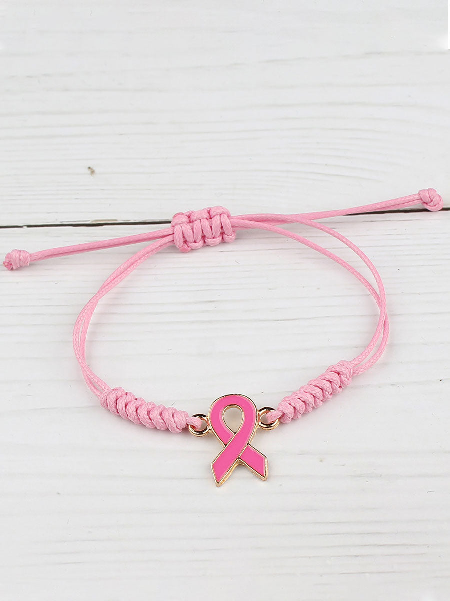 Women's Breast Cancer Pink Adjustable Bracelet gracestitchs