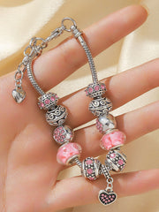 Women's breast cancer pink bracelet gracestitchs