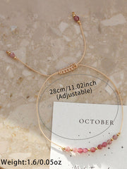Women's Breast Cancer Pink Adjustable Bracelet gracestitchs