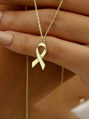 Women's breast cancer necklace gracestitchs
