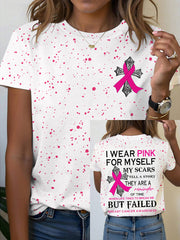 Women's Breast Cancer Awareness I Wear Pink For Myself My Scars Tell A Story T-Shirt gracestitchs