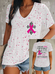Women's Breast Cancer Awareness I Wear Pink For Myself My Scars Tell A Story T-Shirt gracestitchs