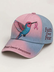 Breast Cancer Awareness Print Casual Unisex Hat gracestitchs