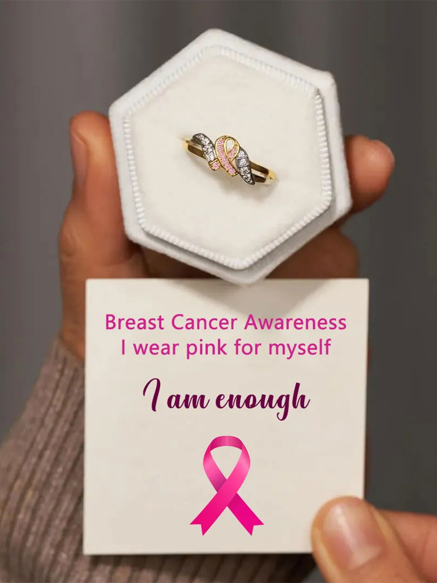 Women's breast cancer ring gracestitchs