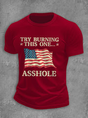 Men's Try Burning This One short-sleeved T-shirt gracestitchs