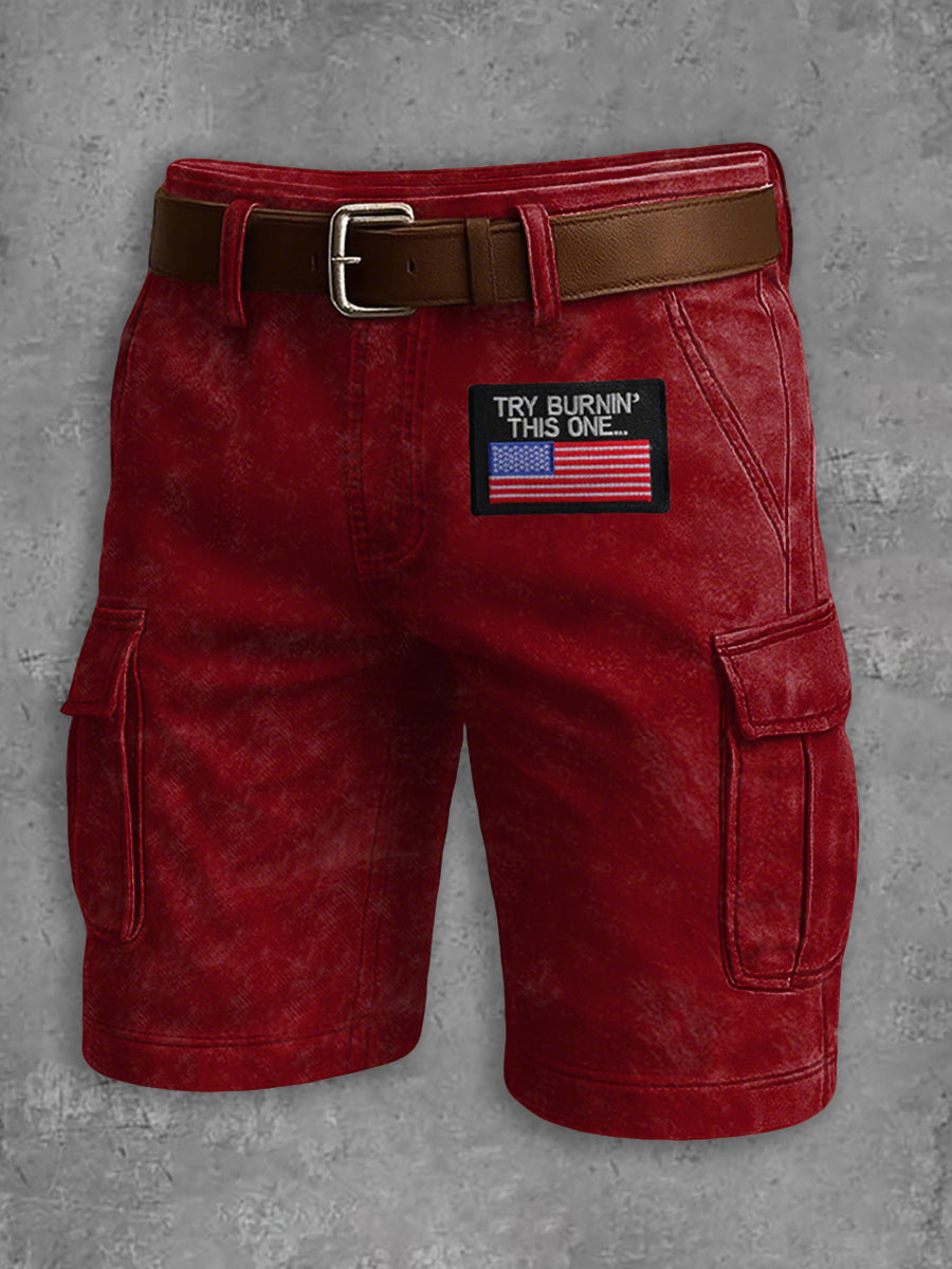 Men's Try Burning This One Print shorts gracestitchs
