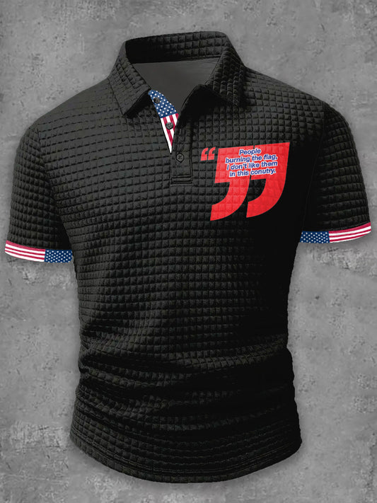Men's Support the flag burning ban Print Top gracestitchs
