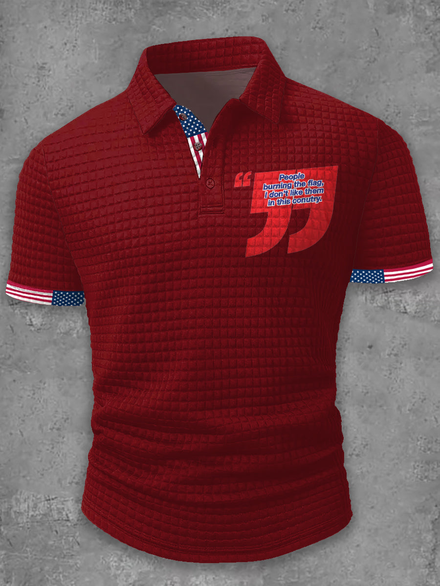 Men's Support the flag burning ban Print Top gracestitchs