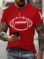 Men's Football Fans Lovers Gameday Casual Tee