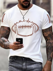 Men's Football Fans Lovers Gameday Casual Tee
