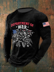 Men's Department of War 2025 Print Long Sleeves T-shirt gracestitchs