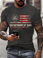 Men's Department of War 2025 Print short-sleeved T-shirt gracestitchs