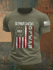 Men's Department of War 2025 Print short-sleeved T-shirt gracestitchs