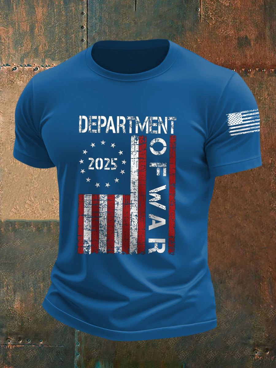 Men's Department of War 2025 Print short-sleeved T-shirt gracestitchs