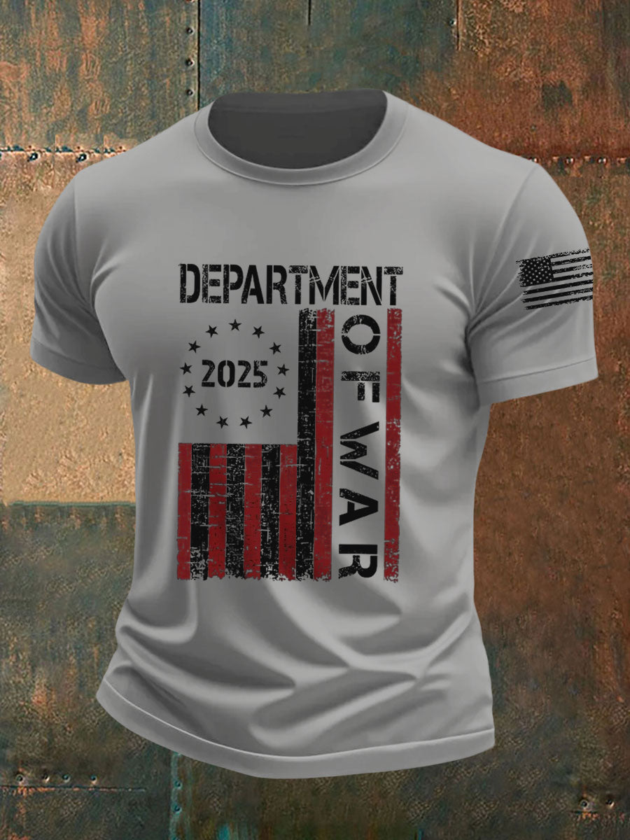 Men's Department of War 2025 Print short-sleeved T-shirt gracestitchs