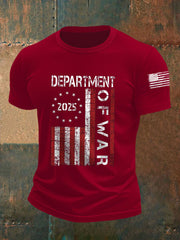Men's Department of War 2025 Print short-sleeved T-shirt gracestitchs
