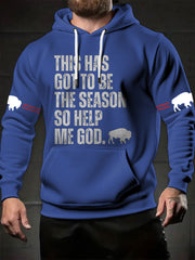 Men's Football Lover Buffalo Printed Hoodie