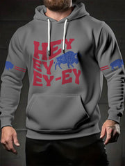 Men's Football Lover Buffalo Printed Hoodie