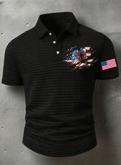 Men's American Flag Veterans Day Printed Shirt