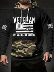 Men's Veteran Printed Hoodie
