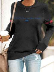 Women's Buffalo Football Lover Printed Sweatshirt