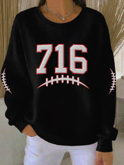 Women's Be Good Do Good God Bless Go Buffalo Football Fans Lovers Gameday Casual Sweatshirt