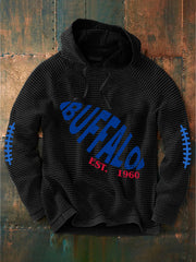 Men's Go Buffalo Football Fans Lovers Gameday Casual French Terry Hoodie