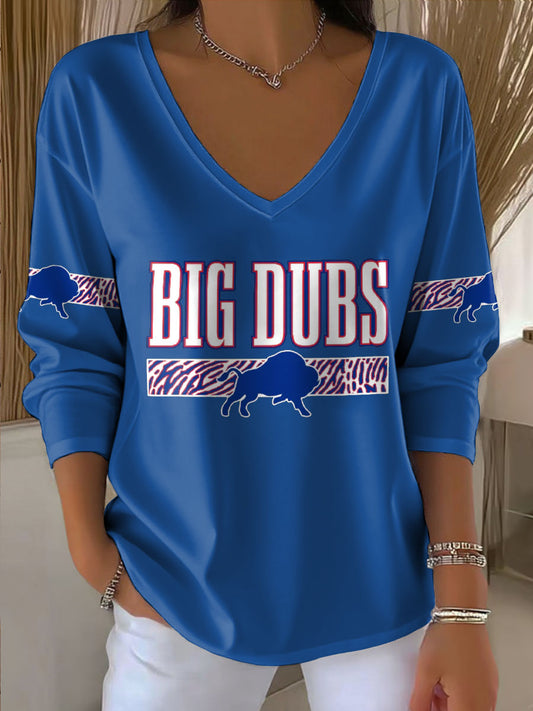 Women's Buffalo Football Lover Printed Tops