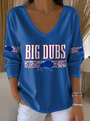 Women's Buffalo Football Lover Printed Tops