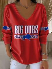 Women's Buffalo Football Lover Printed Tops