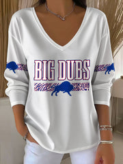 Women's Buffalo Football Lover Printed Tops