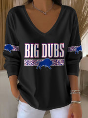 Women's Buffalo Football Lover Printed Tops