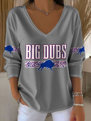 Women's Buffalo Football Lover Printed Tops