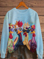 Women's Thanksgiving Turkey Print Sweatshirt