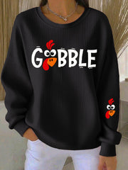 Women's Gobble Gobble Thanksgiving Casual Sweatshirt
