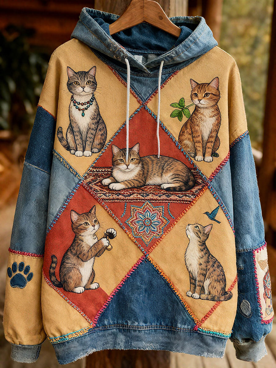 Women's Autumn Cats Hoodies gracestitchs