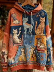 Women's Autumn Cats Hoodies gracestitchs
