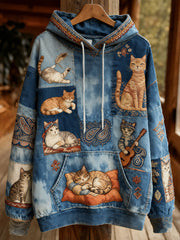 Women's Autumn Cats Hoodies gracestitchs