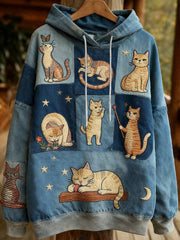 Women's Autumn Cats Hoodies gracestitchs