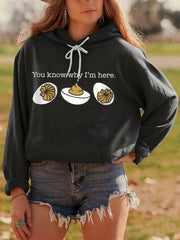 Women's You Know Why I'm Here Deviled Eggs Thanksgiving Hoodie