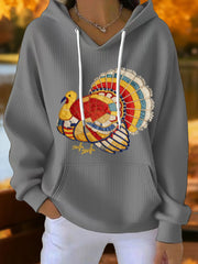 Women's Autumn Art Thanksgiving Printed Hoodie