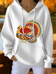 Women's Autumn Art Thanksgiving Printed Hoodie