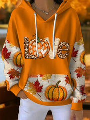 Women's Autumn Art Thanksgiving Printed Hoodie