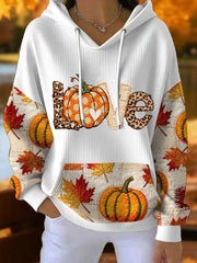 Women's Autumn Art Thanksgiving Printed Hoodie
