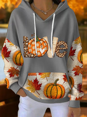 Women's Autumn Art Thanksgiving Printed Hoodie