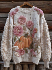 Women's Autumn Floral Pumpkin Tops